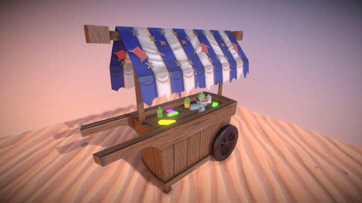 Stylized alchemist chariot 3D Model