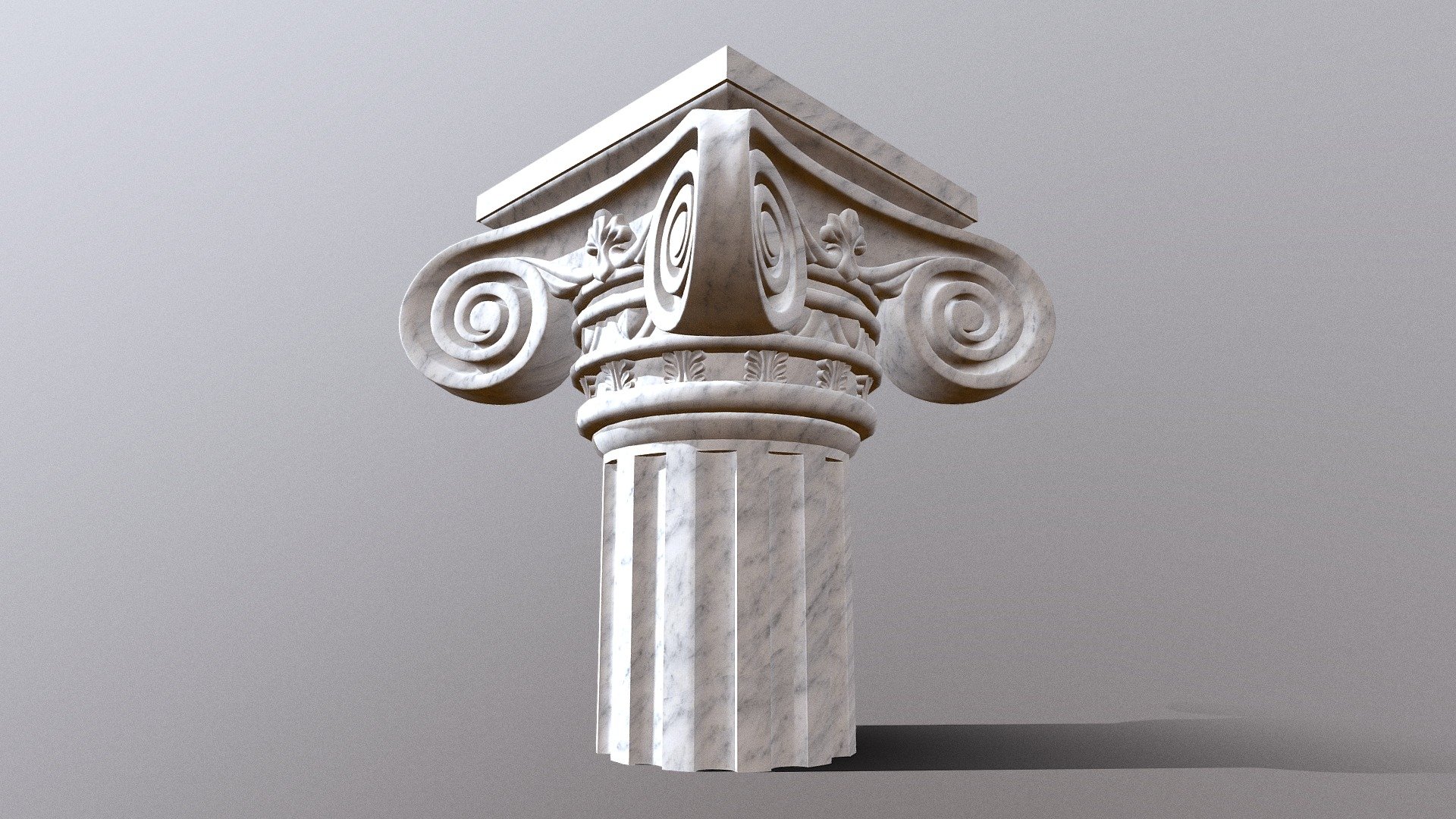 Corinthian Pillar High Poly Model