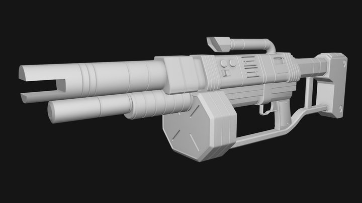 Turok Pulse Rifle 3D Model