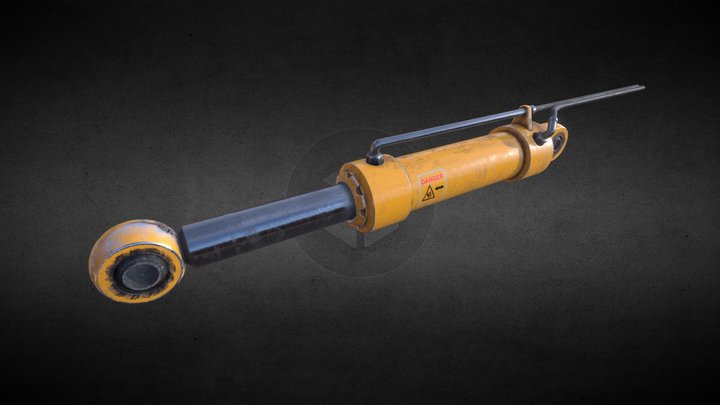 Hydraulic piston + constrains 3D Model