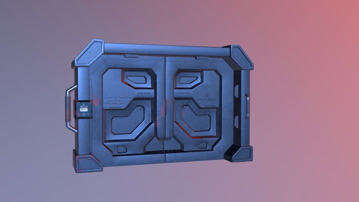 Sci-fi Entrance door 3D Model