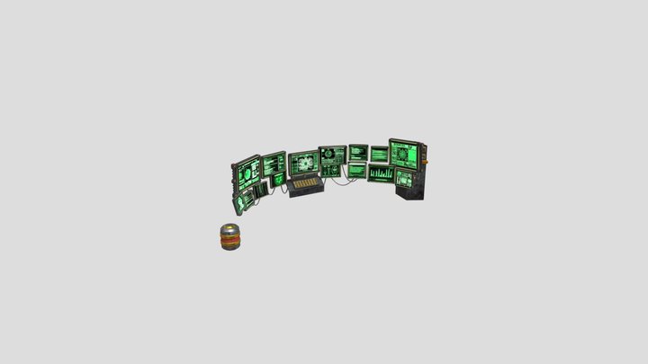Computer Sci-fi 3D Model
