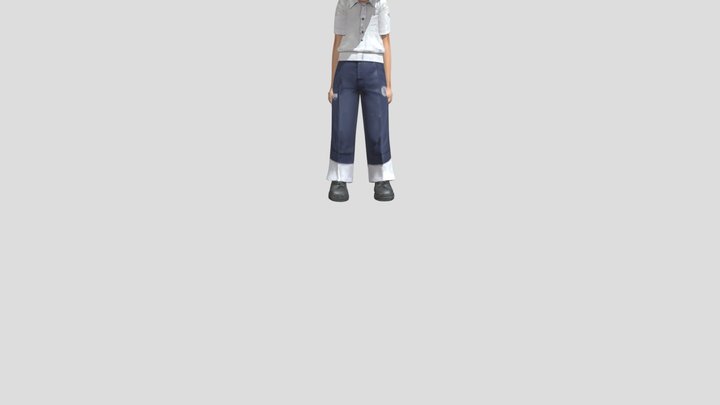 SCHOOL BOY 2 Sad Idle 3D Model