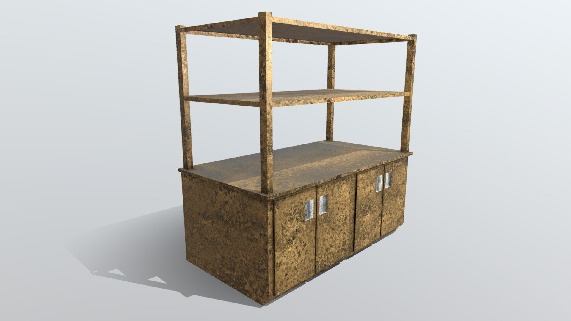 Old Rusty Shelving Unit Download Free 3D model by jimbogies