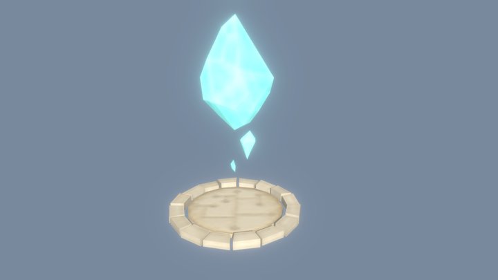 Temple Environment - Crystal 3D Model