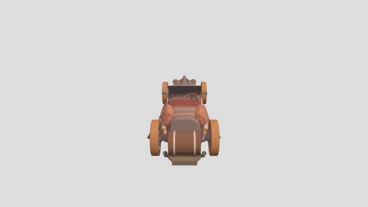 Steampunk _racing _car_homework 3D Model
