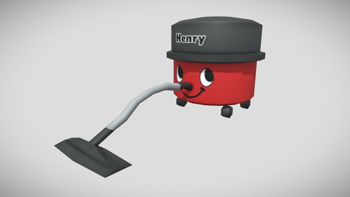 Low Poly "Henry Hoover" Vacuum Cleaner – Kostenloses 3D-Modell STL