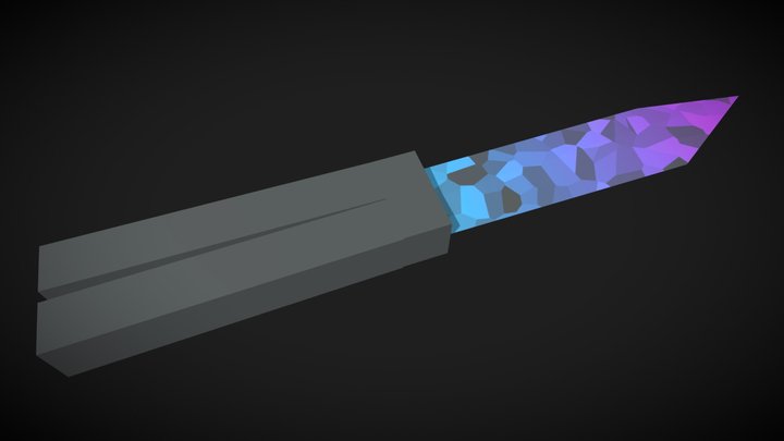 Fractured Butterfly Knife 3D Model