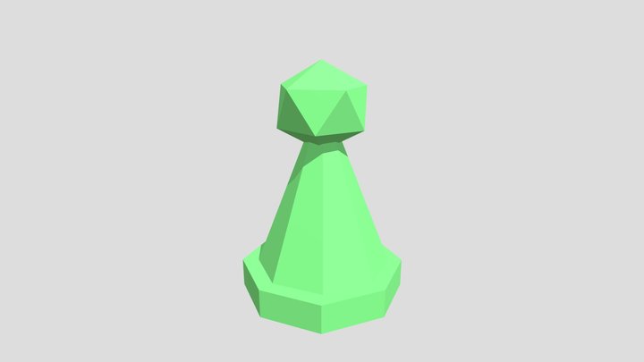zielony pionek 3D Model
