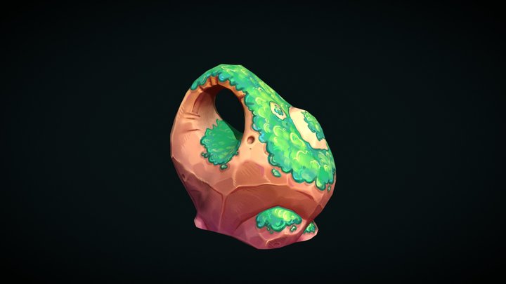 Stylized Rock Game Asset :: LOD0 3D Model