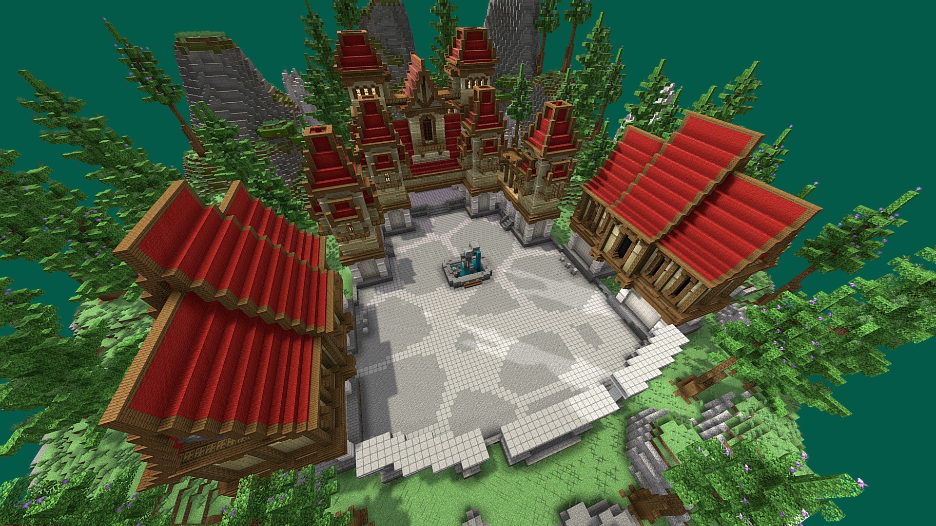 PixelMine | Red Castle Hub - 3D model by PixelMine [91337bf] - Sketchfab