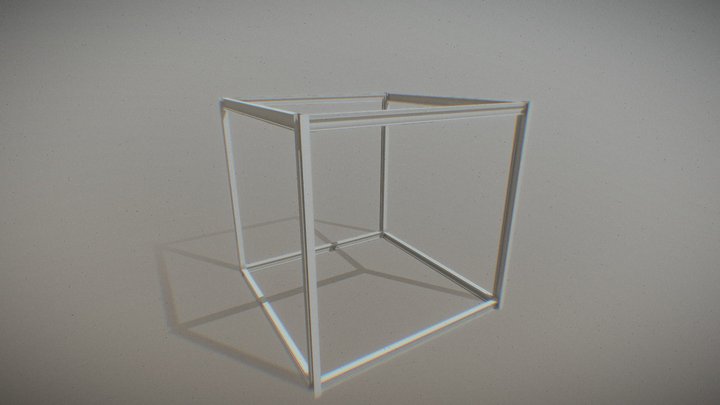 box de colunas de ferro 3D Model