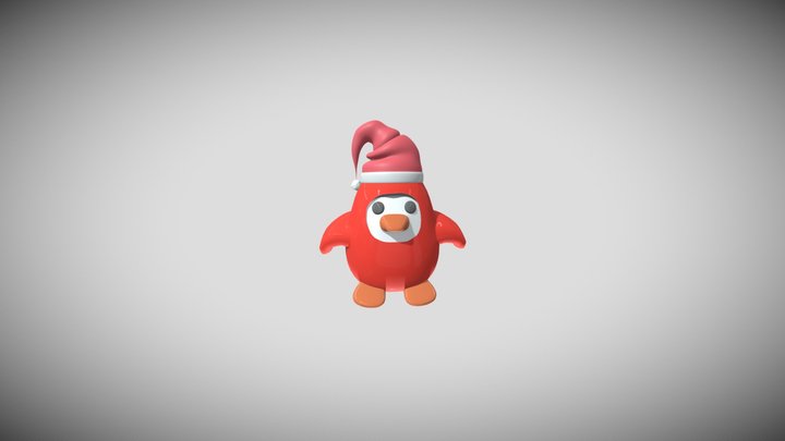 Penguin rig SANTA 3D Model