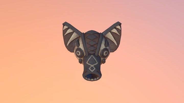Mascara hiena 3D Model