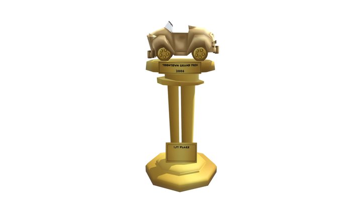 ToonFest 1st Place Racing Trophy 3D Model