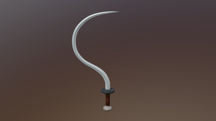 Shotel - African Curved Sword (v.1) 3D Model
