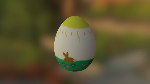 rabbit egg 2 3D Model