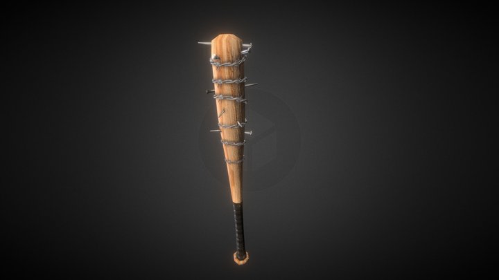 Low-Poly Baseball Bat 3D Model