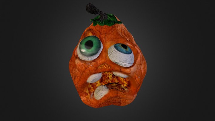 Destressed Pumpkin 3D Model