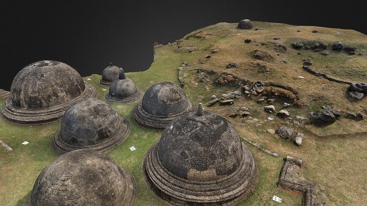 Kantharodai Stupas: Central and Eastern Sections 3D Model