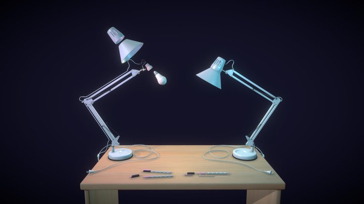 Table lamp mechanics (Retry School) 3D Model