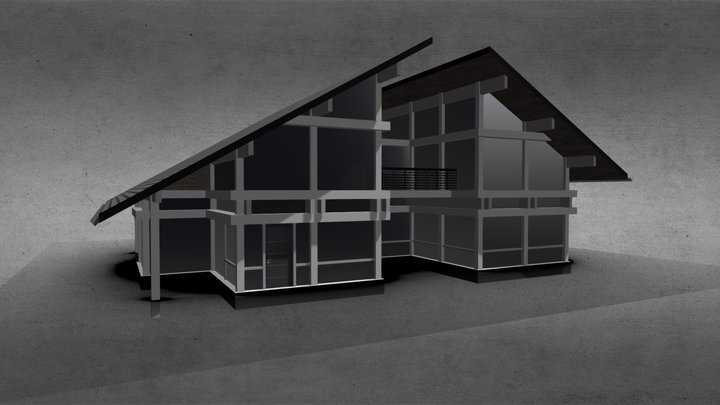 Wood Structure House 001 3D Model