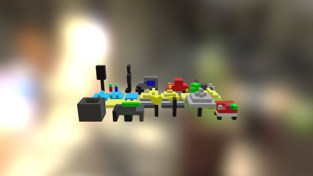 |FREE|A voxel model (few) 3D Model