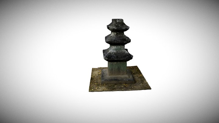 Wolsong-ri three-story pagoda 3D Model