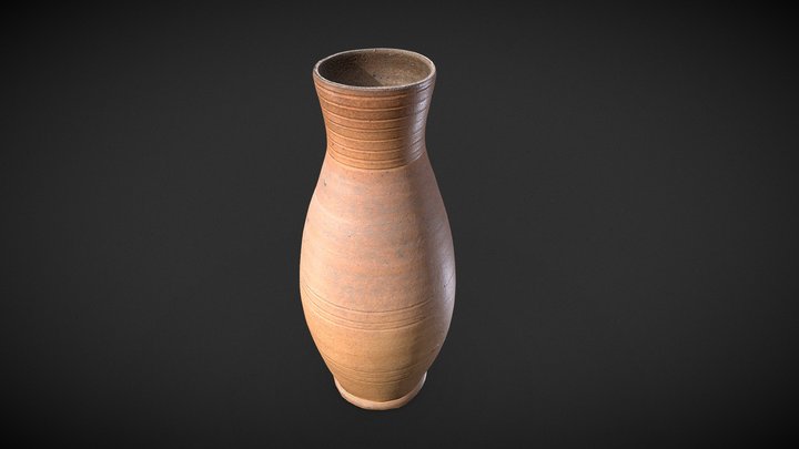 Clay vase photogrammetry scan - Lowpoly 3D Model