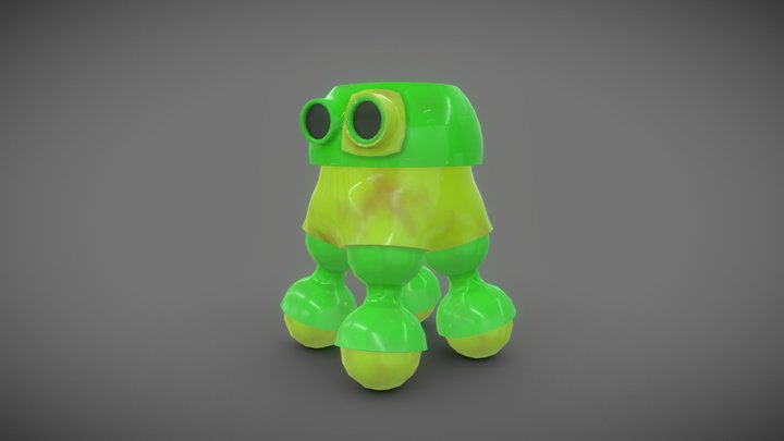 four legged robot-lowpoly 3D Model