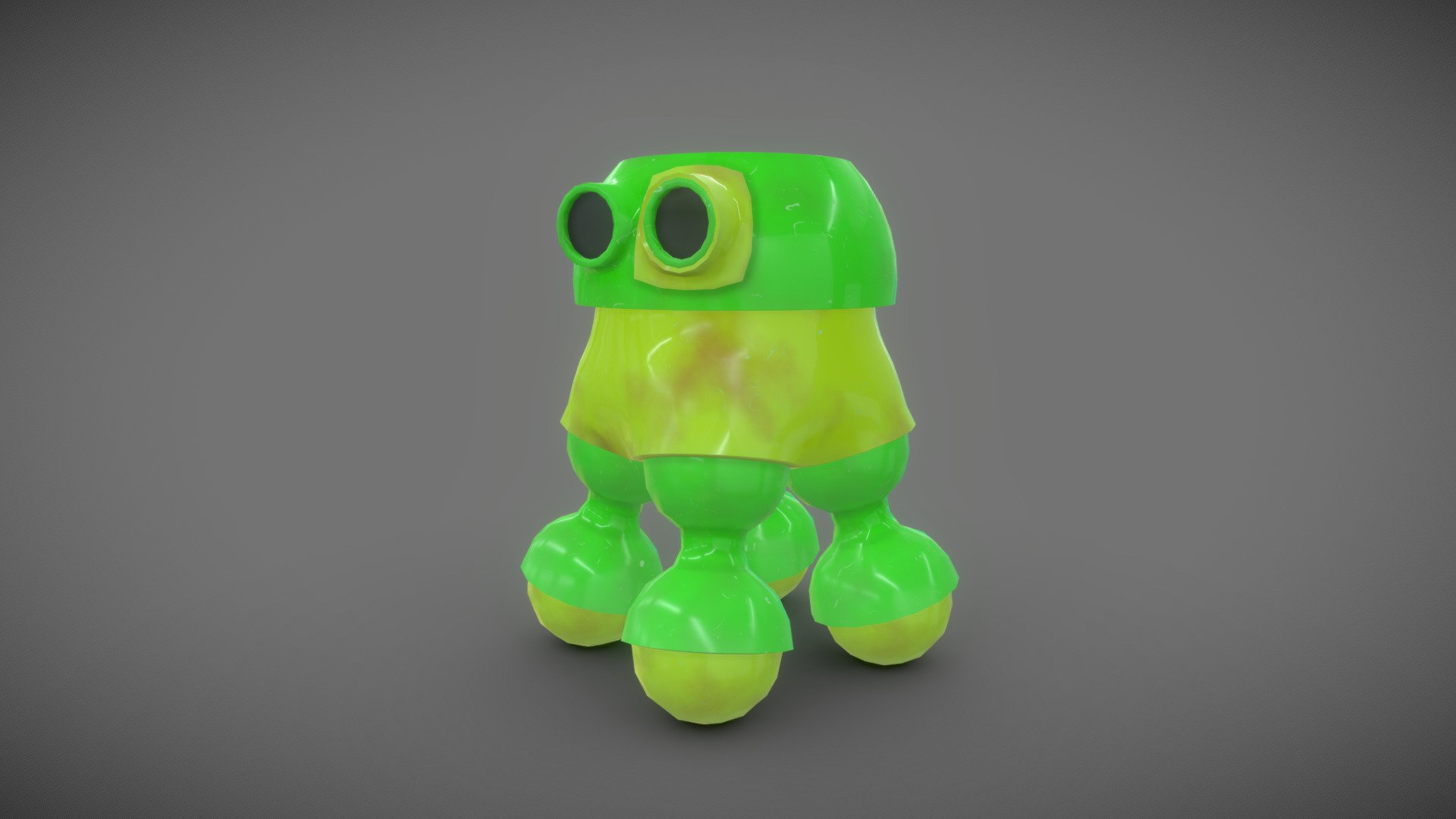 four legged robot-lowpoly