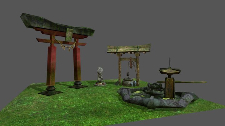 DAE 5 Finished props - Grandma's cottage 3D Model