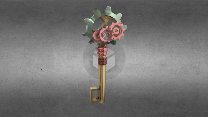 Steampunk Key 3D Model