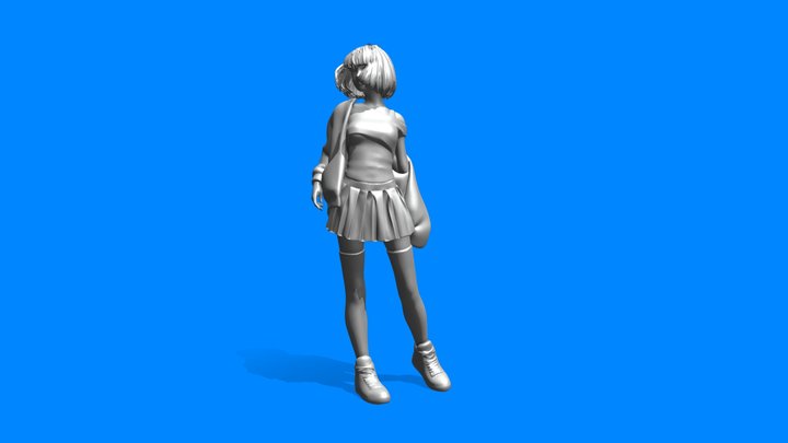 Anime Girl 3D Model