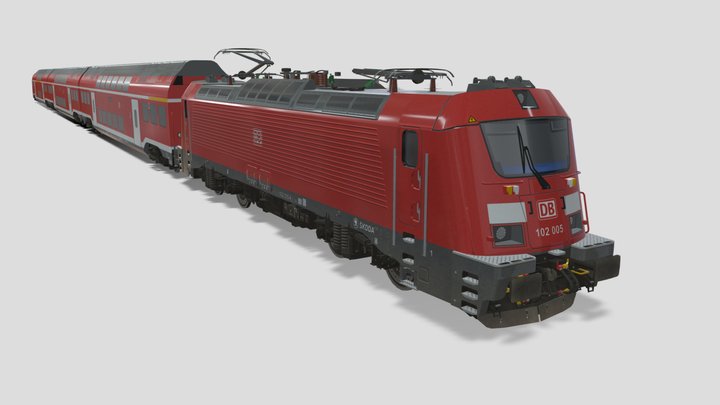 Skoda Dosto Push-Pull Train 3D Model