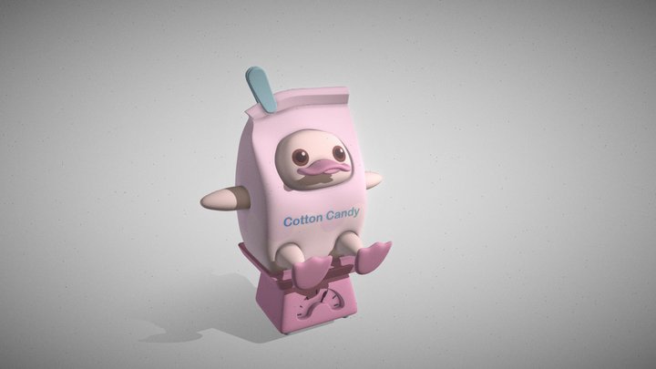 Cotton Candy Duck 3D Model