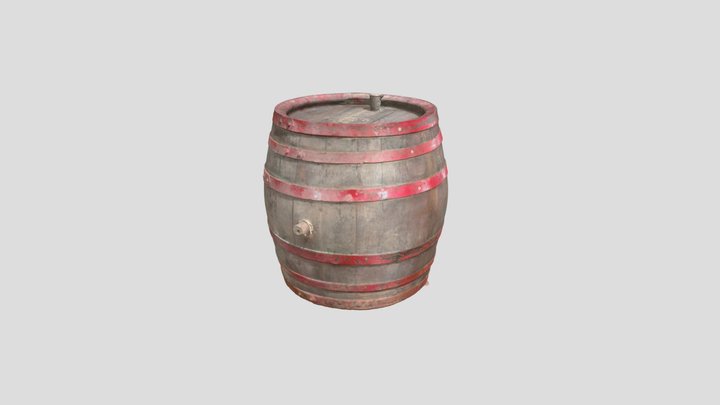 Kis Hordó - Small Wine Barrel 3D Model
