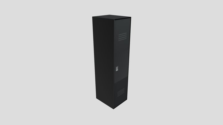 School Storage Locker LowPoly 3D Model