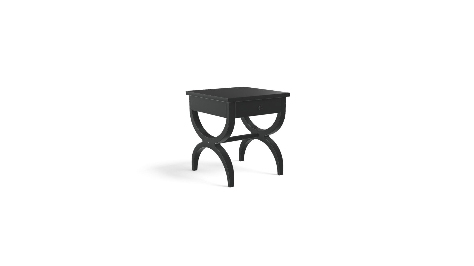 Leila Bedside Table, Black