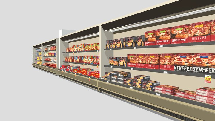 Frozen Food Aisle (Right Side) 3D Model