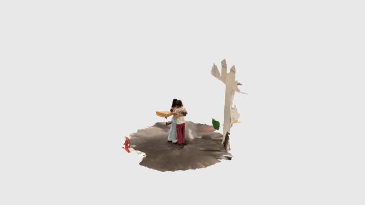 3 way hug 3D Model