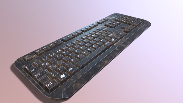 Post Apocalyptic Keyboard 3D Model