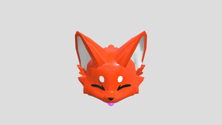 orange furry cat 3D Model