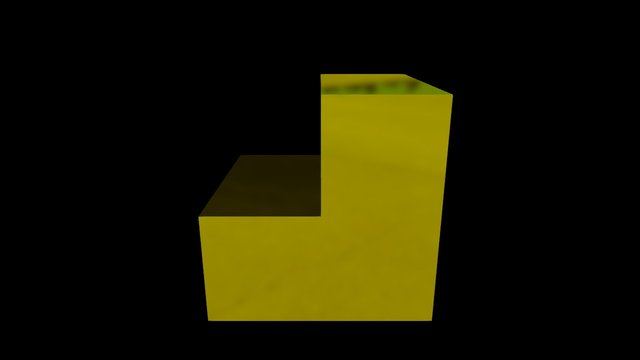 Cube Yellow Part 3D Model