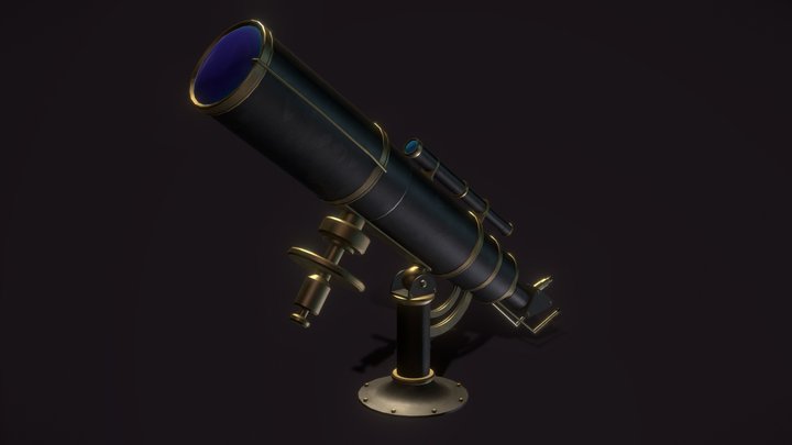 Stylised Telescope 3D Model