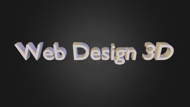 texto-web-design-3d.obj 3D Model