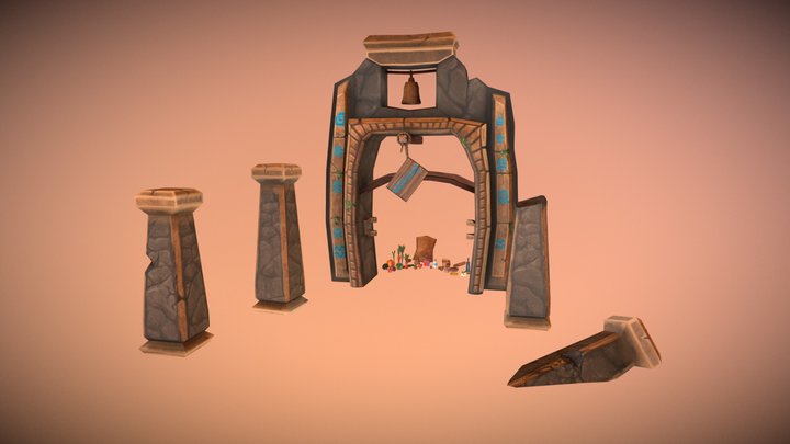 LowPoly Food and Archway-VillageProjectAssetsDMU 3D Model