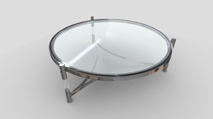 Round Glass Table 3D Model