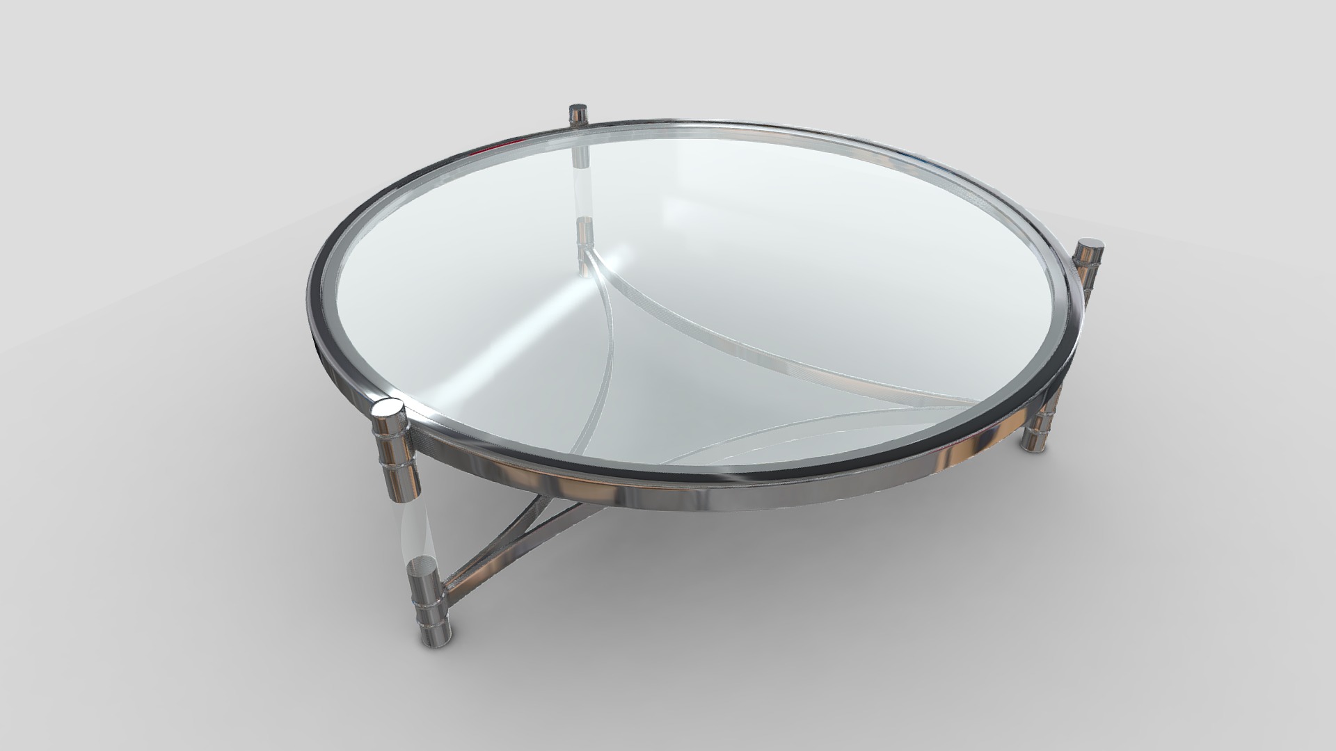3D model Round Glass Table - This is a 3D model of the Round Glass Table. The 3D model is about a pair of glasses.
