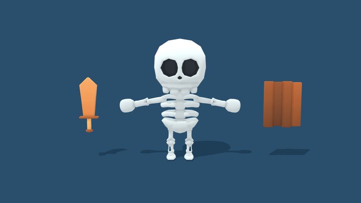 Mini Simple Characters | Skeleton (Free Demo) 3D Model
